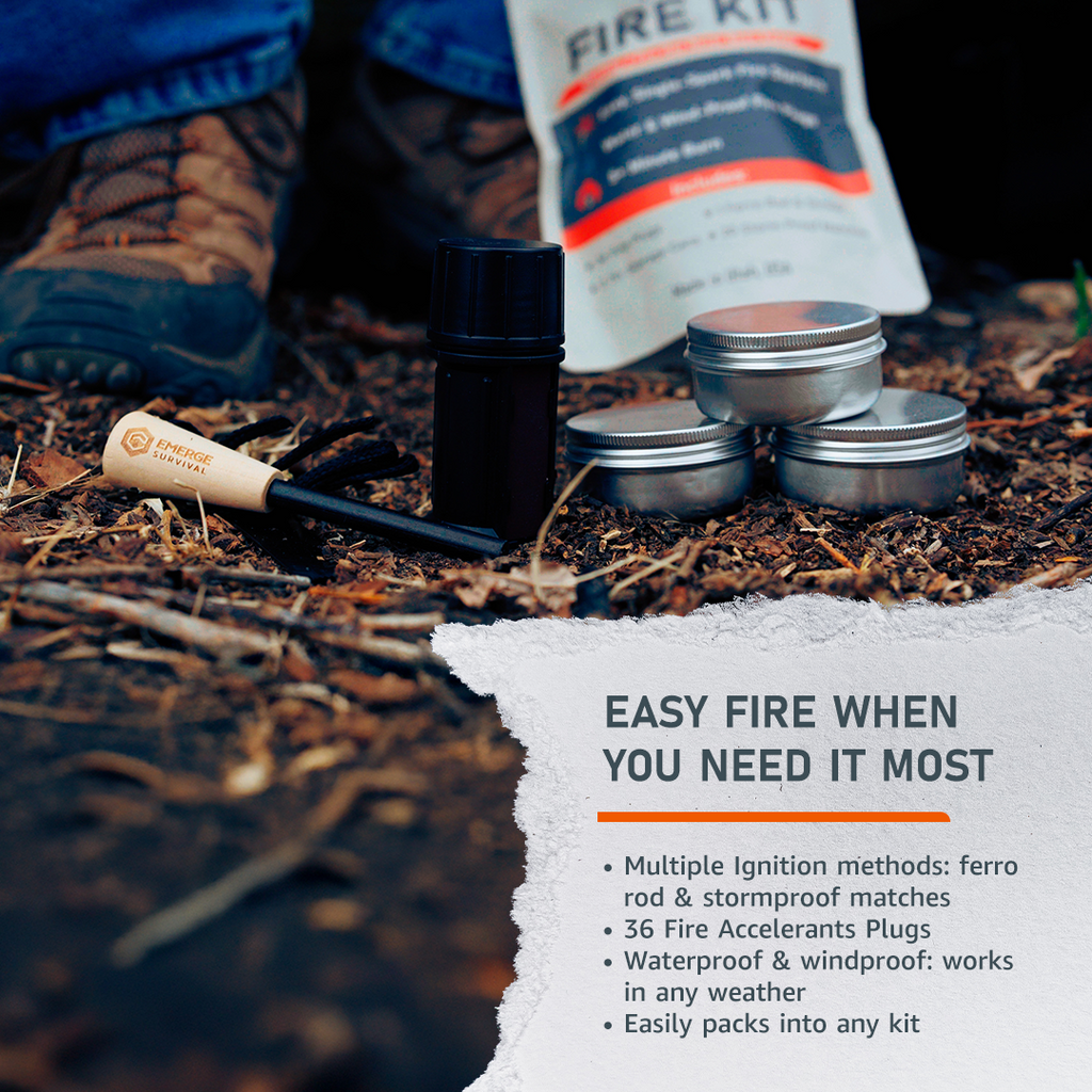 Emerge All-Weather Fire Kit – Lights Up to 100 Fires