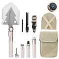 Military Folding Survival Shovel – 10-in-1 Multi-Tool with Fire Starter