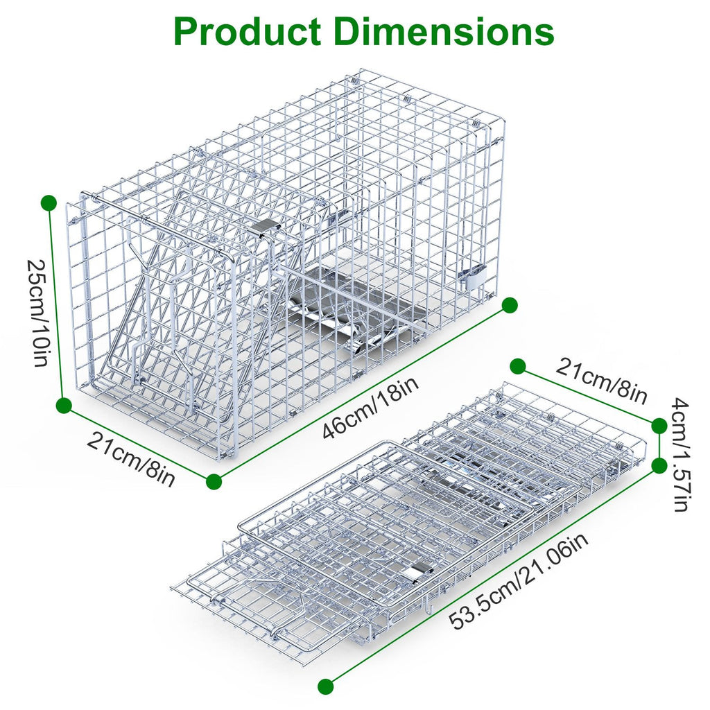 Humane Live Animal Traps – 18" 2-Pack