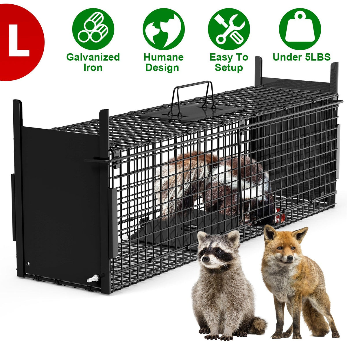 Humane Live Animal Trap – 40" (Raccoon & Opossum)
