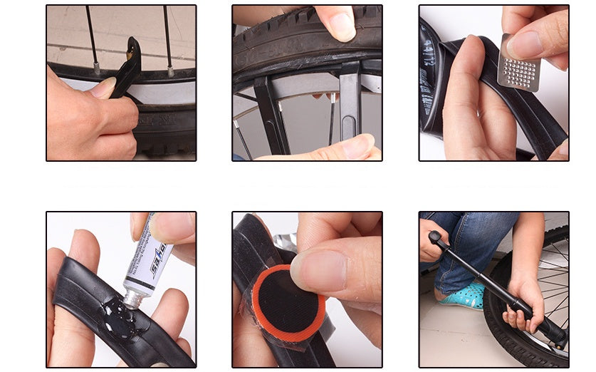Bike Ride Repair Kit with Mini Pump & 14-in-1 Tool