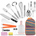 19-Piece Camp Kitchen Utensil Kit with Storage Bag