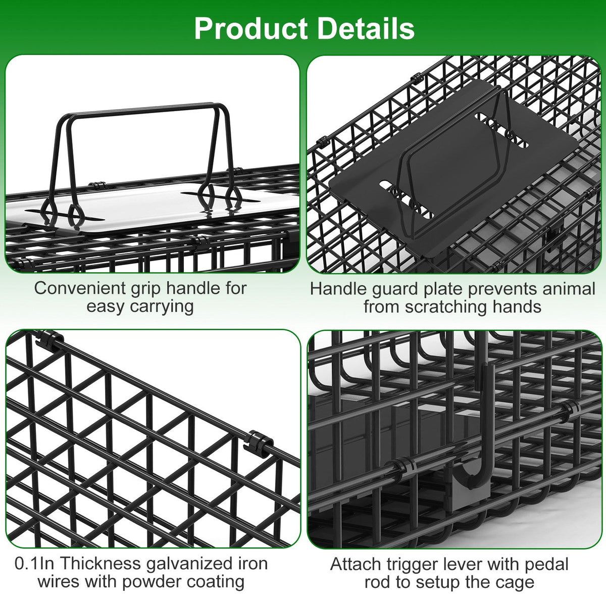 Humane Live Animal Trap – 40" (Raccoon & Opossum)