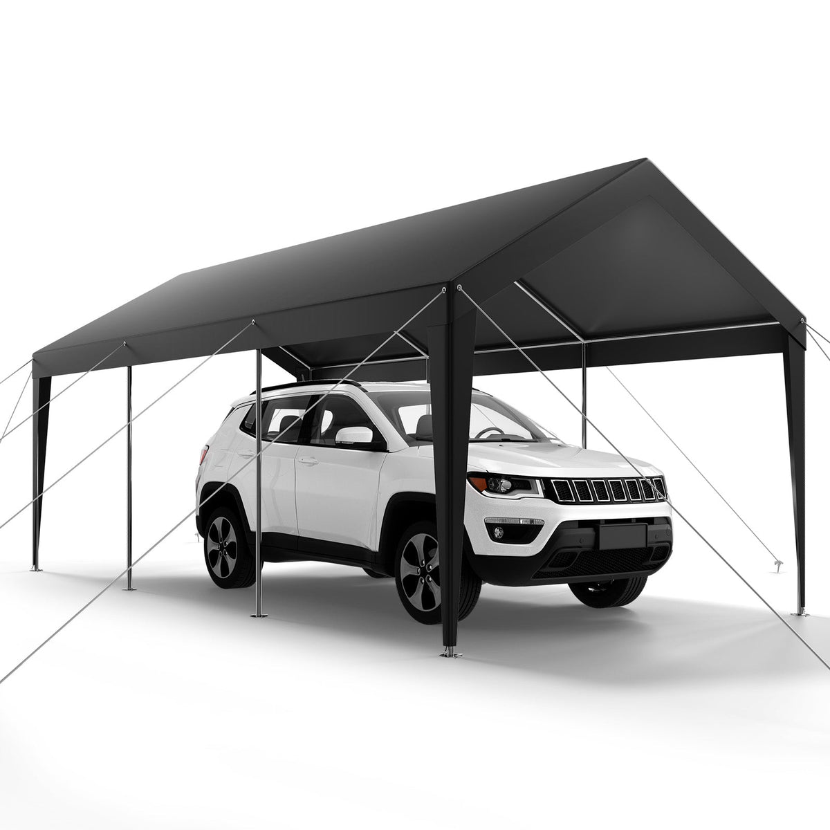 10x20 ft Heavy-Duty Portable Garage & Carport Shelter