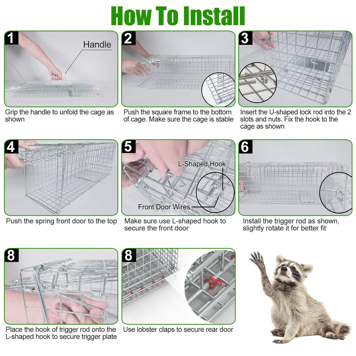 Humane Live Animal Trap with Waterproof Cover – 30.5"