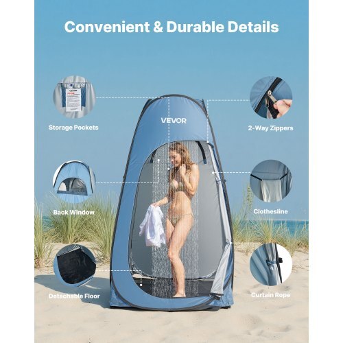 Pop-Up Privacy Shower Tent with Shower Bag