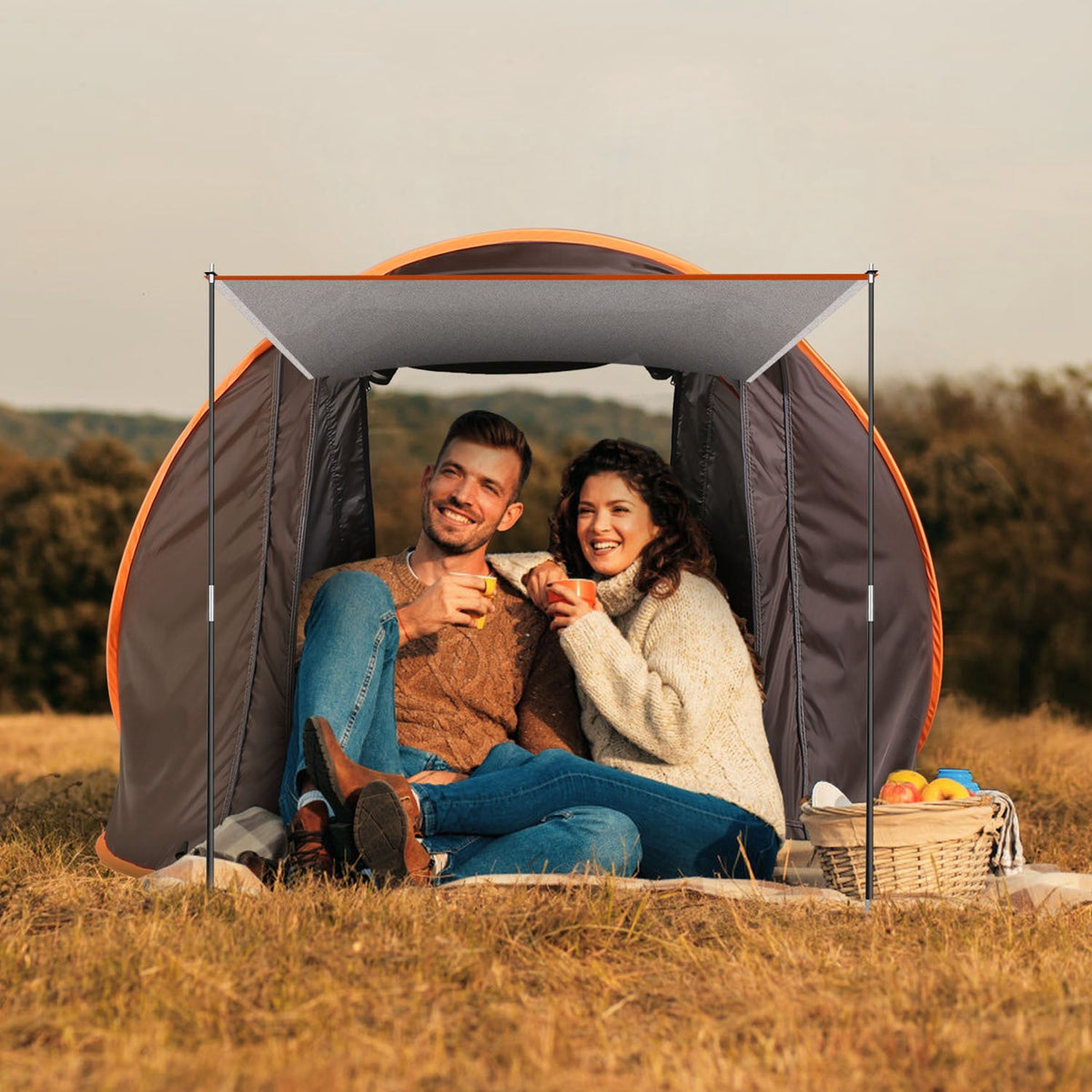 Instant Pop-Up Camping Tent – 3–4 or 5–8 Person, Waterproof