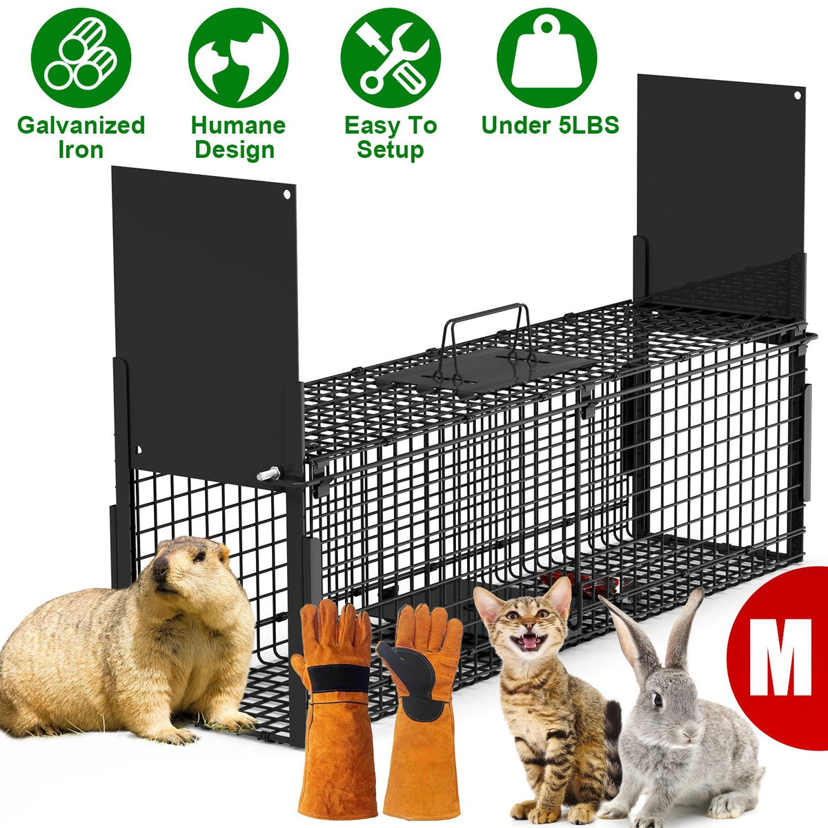 Humane Live Animal Trap – 40" (Raccoon & Opossum)