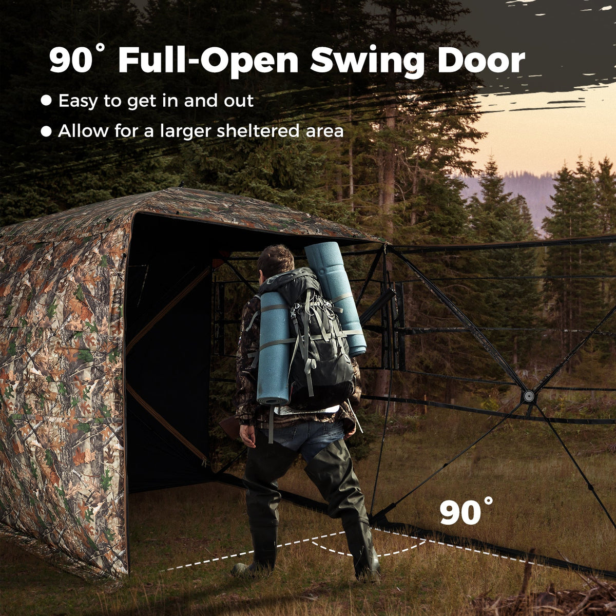 270° See-Through Pop-Up Hunting Blind – 3–4 Person