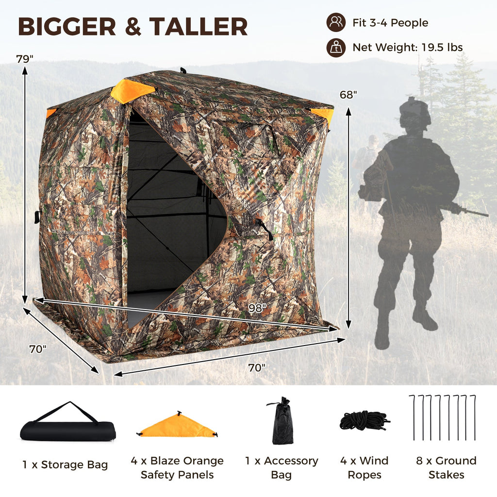 270° See-Through Pop-Up Hunting Blind – 3–4 Person