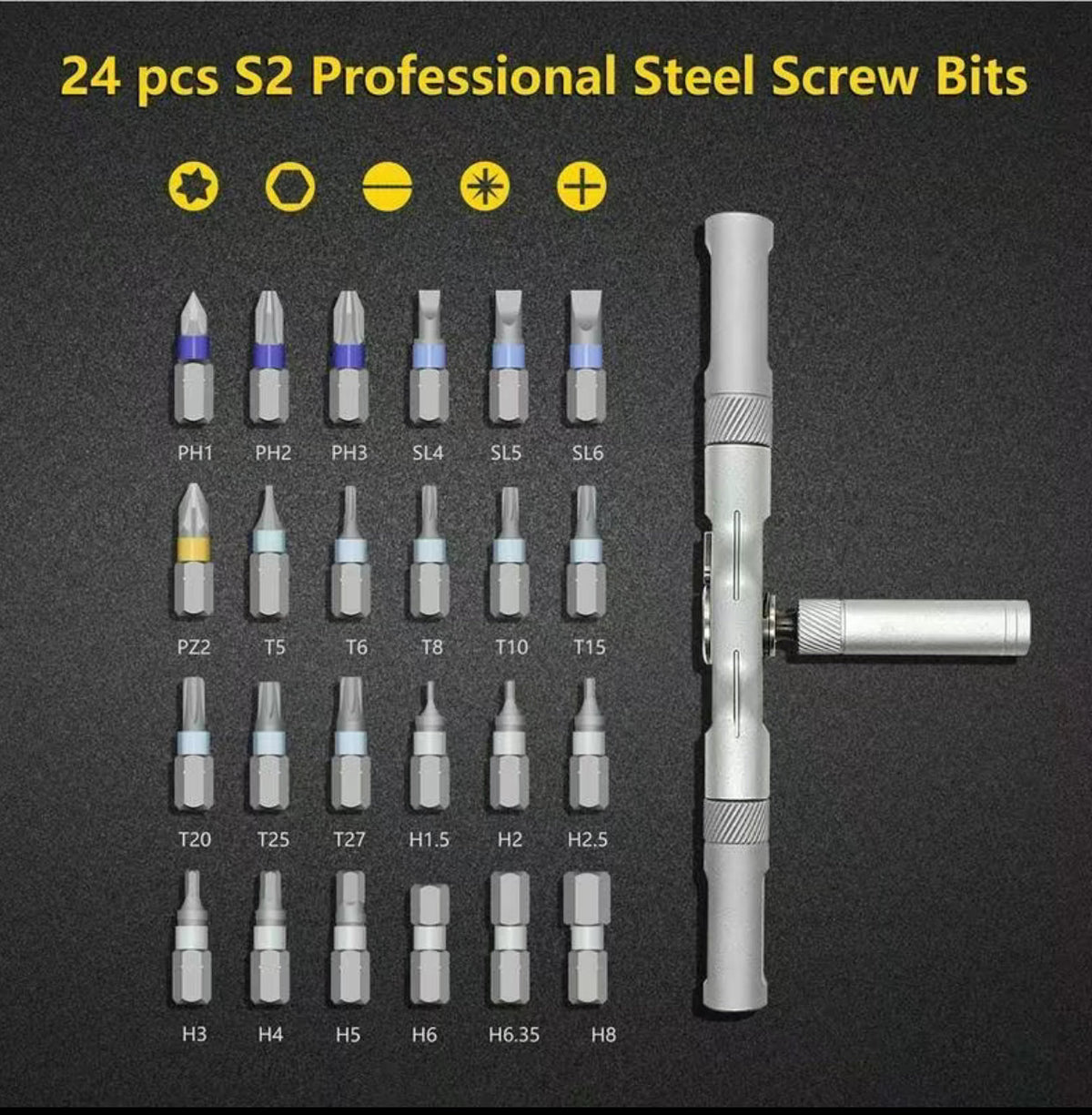 24-in-1 Magnetic Ratchet Screwdriver Set