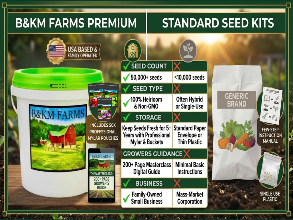 Heirloom Seed Vault – 50 Vegetable & Herb Varieties, 50,000 Seeds
