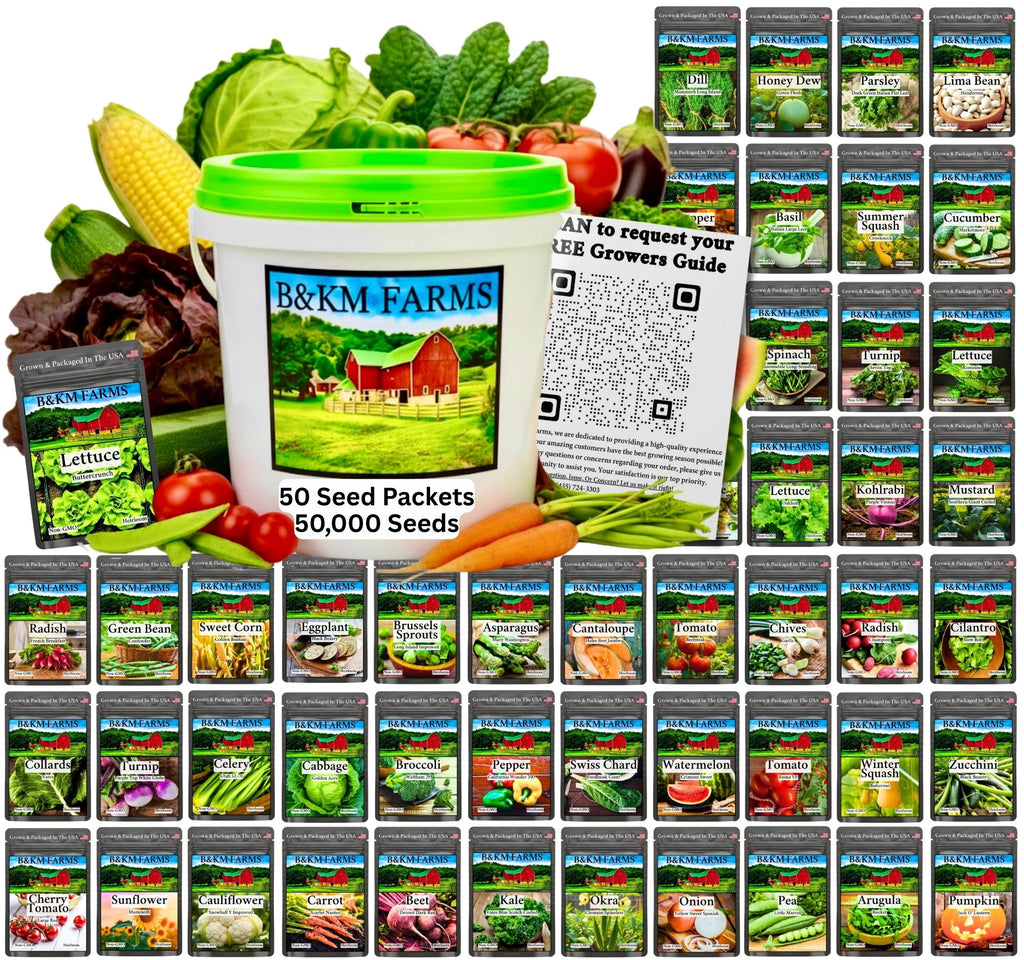 Heirloom Seed Vault – 50 Vegetable & Herb Varieties, 50,000 Seeds
