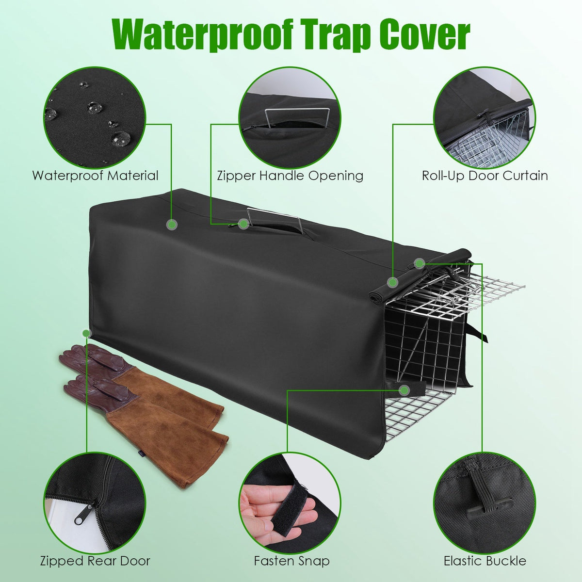 Humane Live Animal Trap with Waterproof Cover – 30.5"