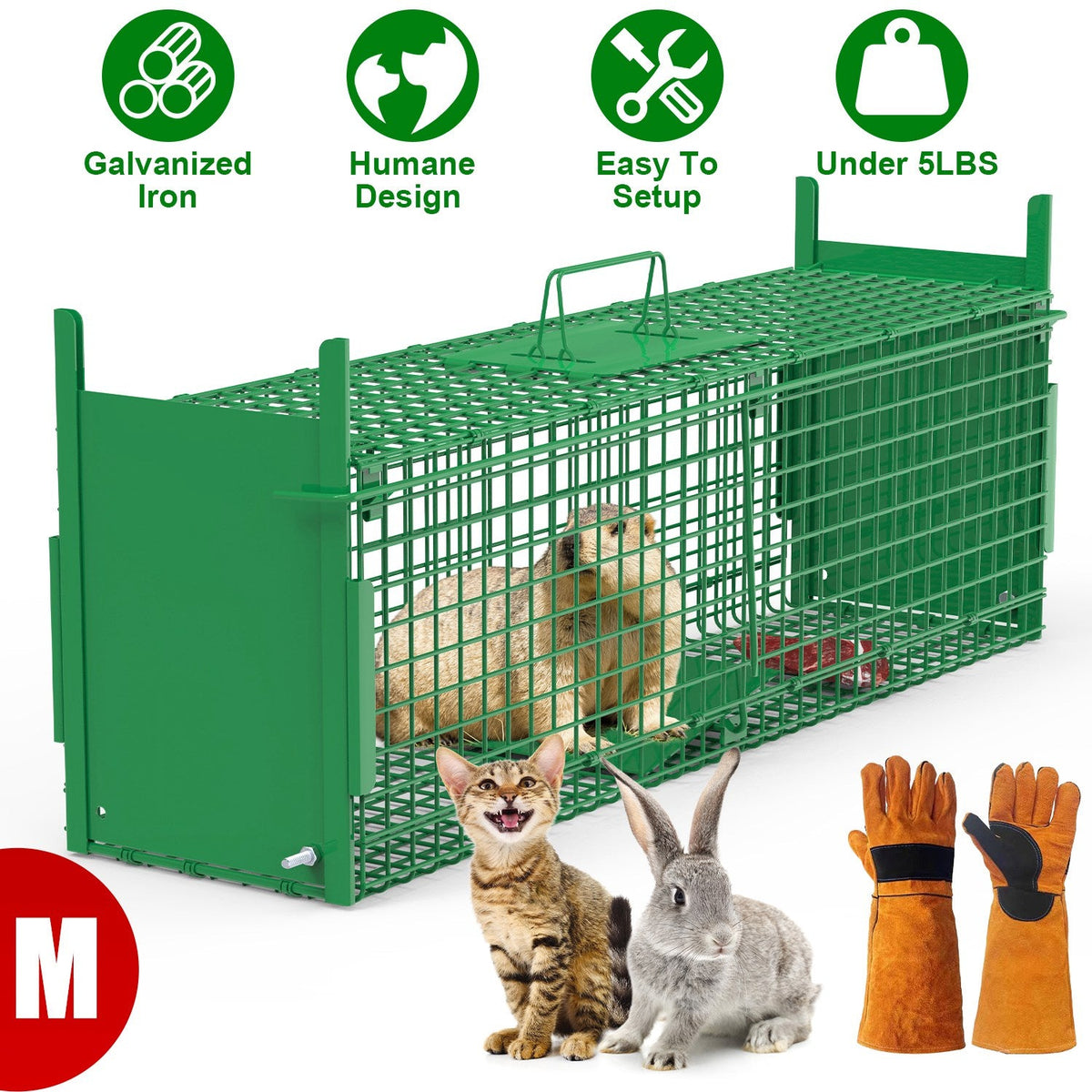 Humane Live Animal Trap – 40" (Raccoon & Opossum)