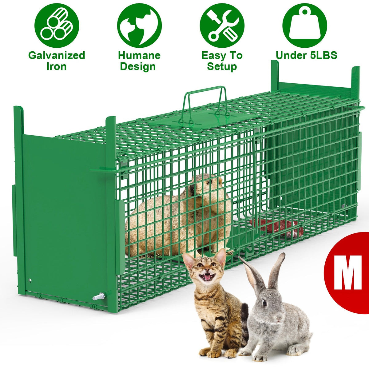 Humane Live Animal Trap – 40" (Raccoon & Opossum)
