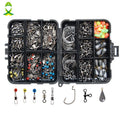 160-Piece Hooks, Sinkers & Swivels Kit with Tackle Box