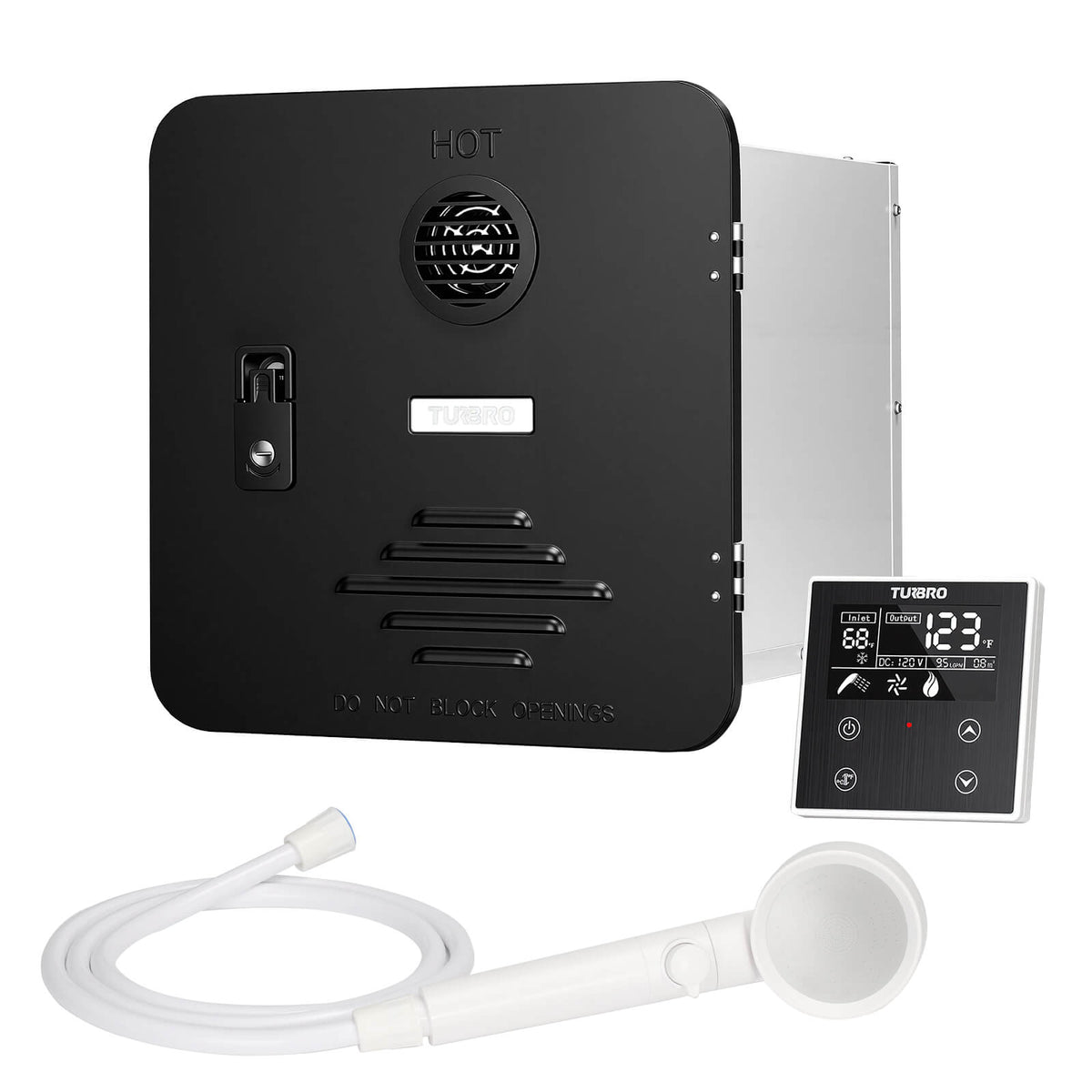 Rotorua 65K BTU Tankless Propane Water Heater with Door