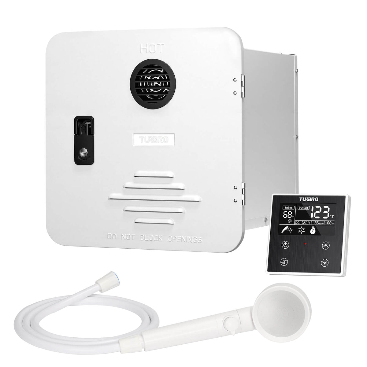 Rotorua 65K BTU Tankless Propane Water Heater with Door