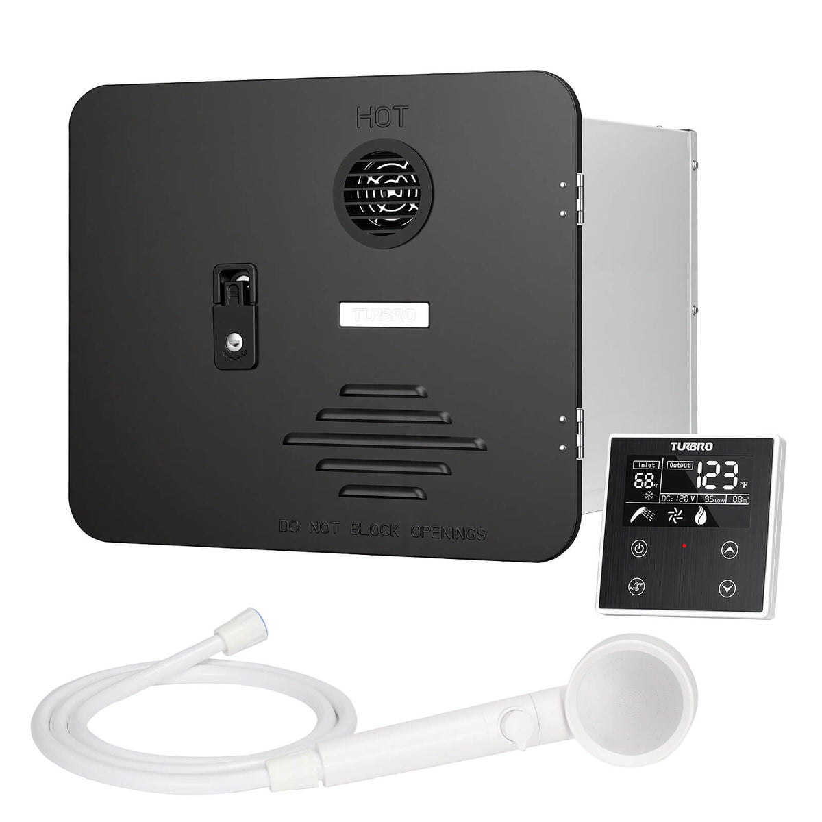 Rotorua 65K BTU Tankless Propane Water Heater with Door