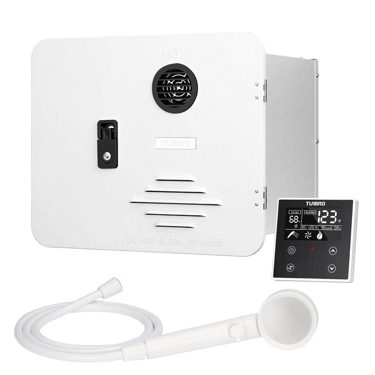 Rotorua 65K BTU Tankless Propane Water Heater with Door