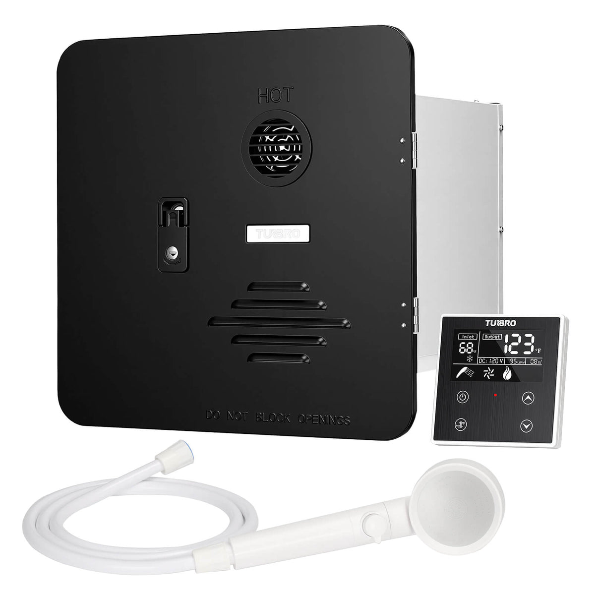 Rotorua 65K BTU Tankless Propane Water Heater with Door