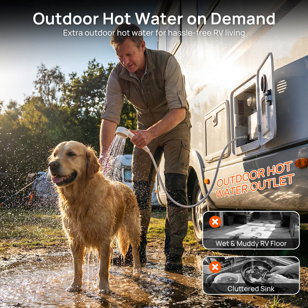 Rotorua 65K BTU Tankless Propane Water Heater with Door
