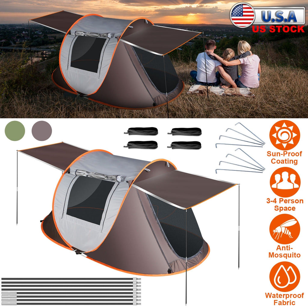 Instant Pop-Up Camping Tent – 3–4 or 5–8 Person, Waterproof