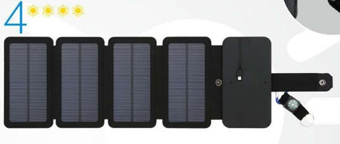 Folding Solar Panel Phone Charger – 4, 5 or 6 Panel