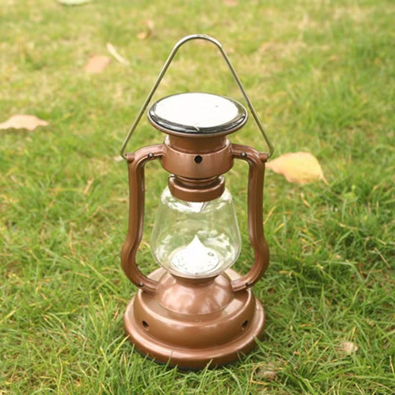 Vintage Hand-Crank Solar Camping Lantern