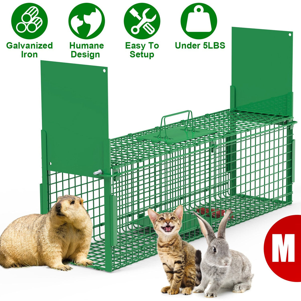 Humane Live Animal Trap – 40" (Raccoon & Opossum)