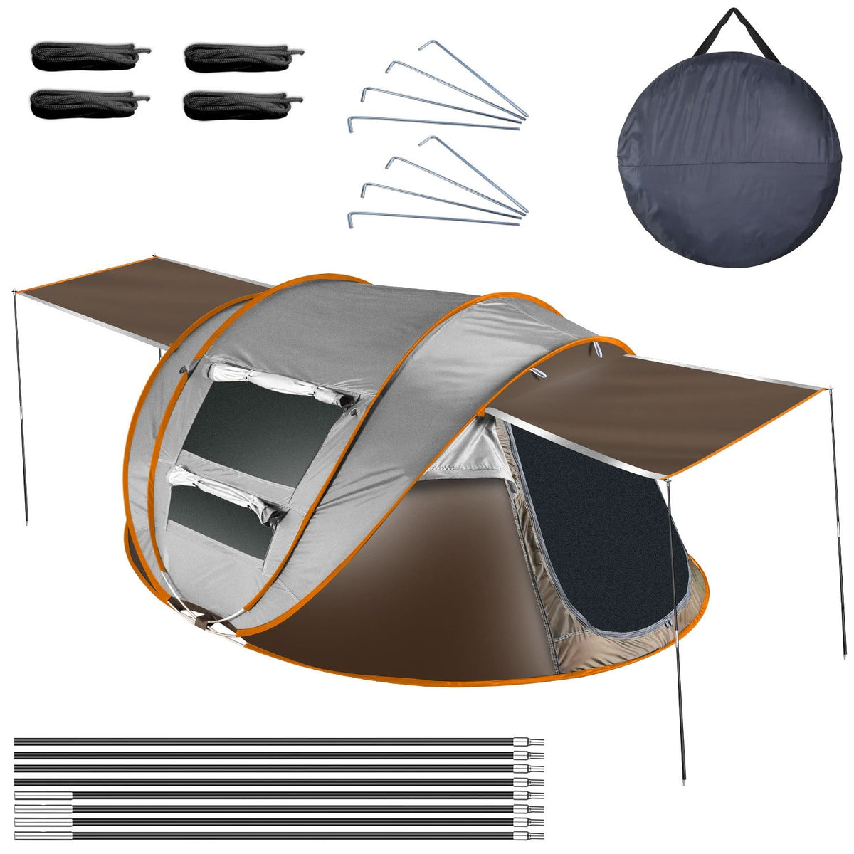 Instant Pop-Up Camping Tent – 3–4 or 5–8 Person, Waterproof