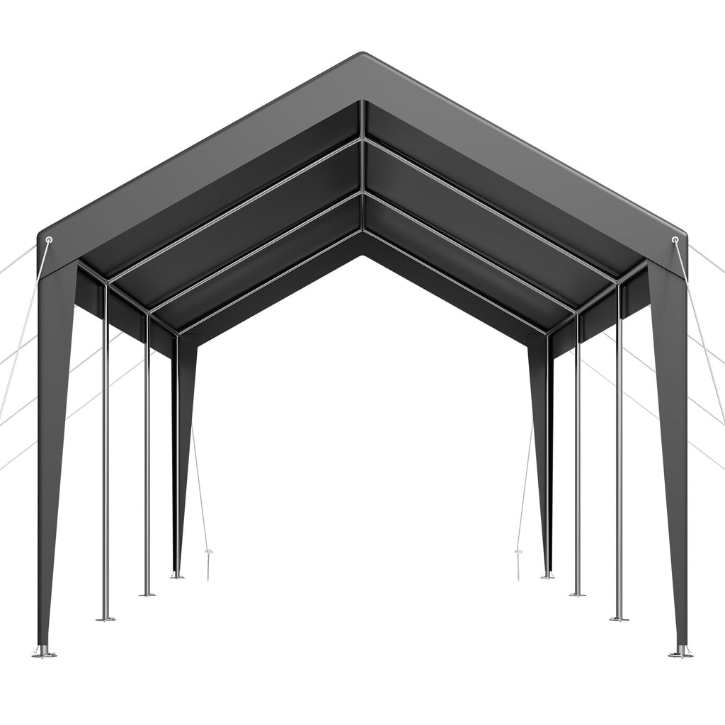 10x20 ft Heavy-Duty Portable Garage & Carport Shelter