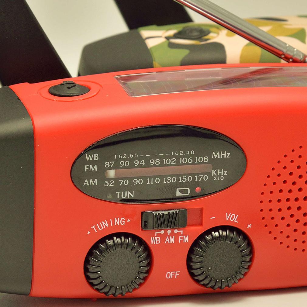 Hand Crank Solar Emergency Radio – AM/FM/Weather Band + Flashlight