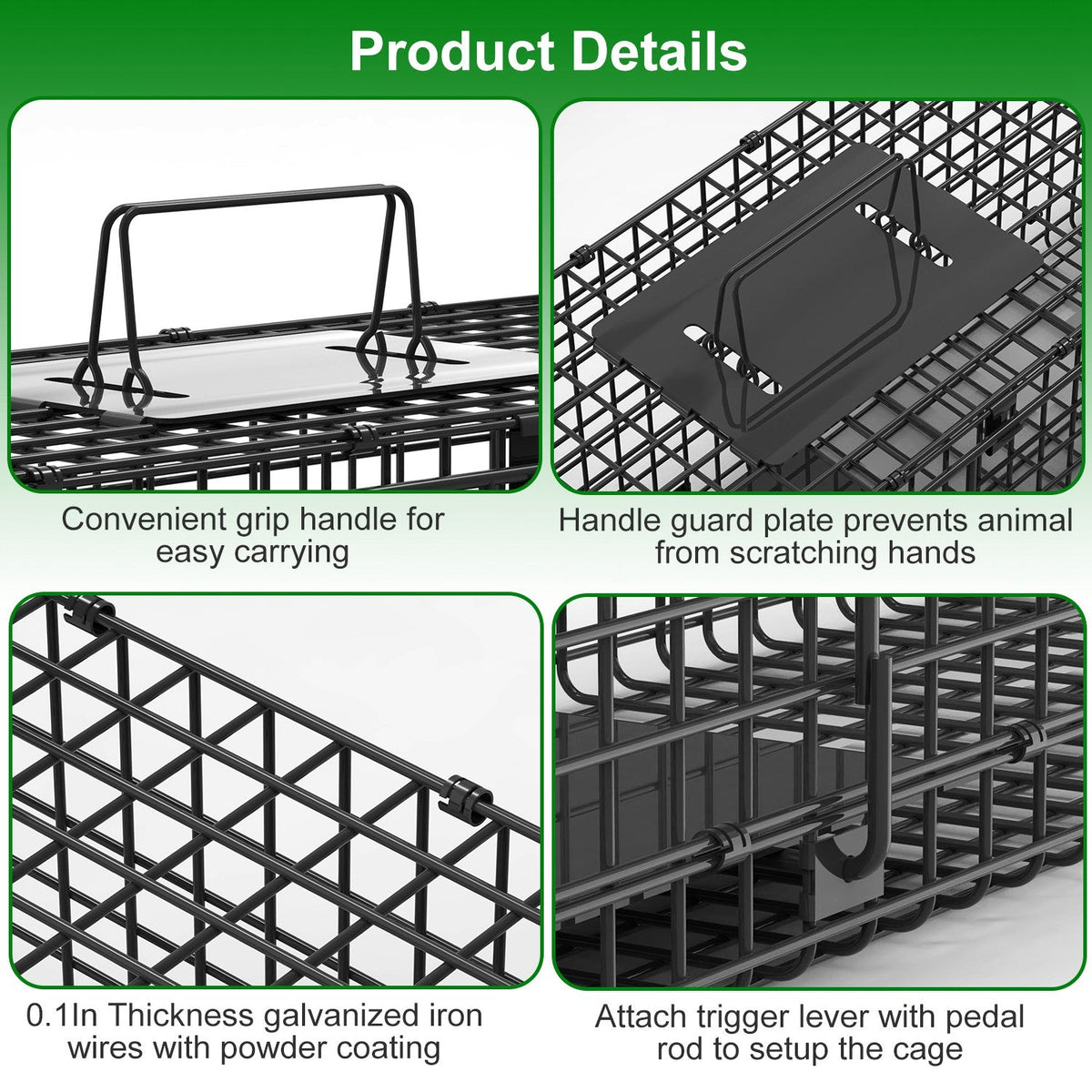 Humane Live Animal Trap – 40" (Raccoon & Opossum)
