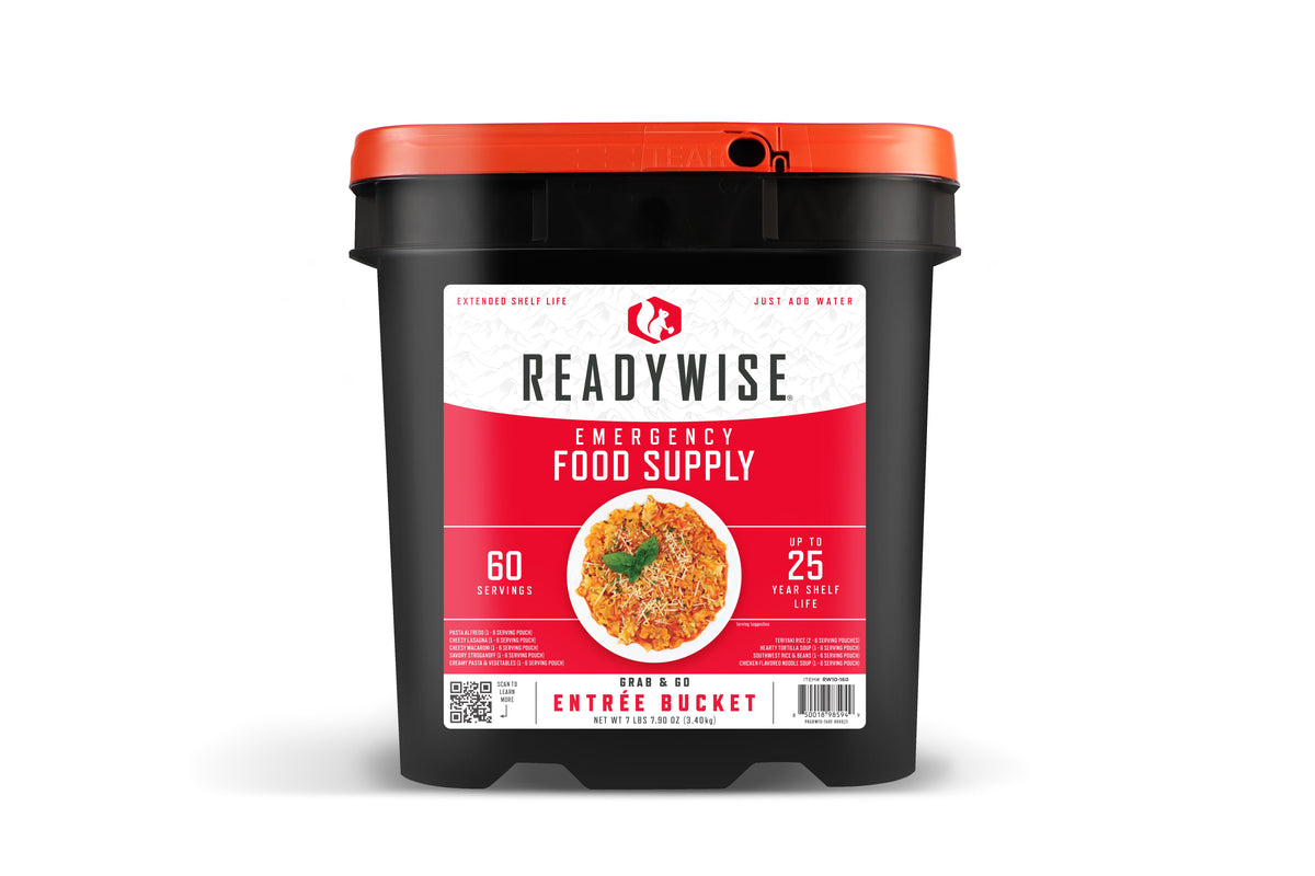 Freeze-Dried Entrée Bucket – 60 Servings, 9 Meals