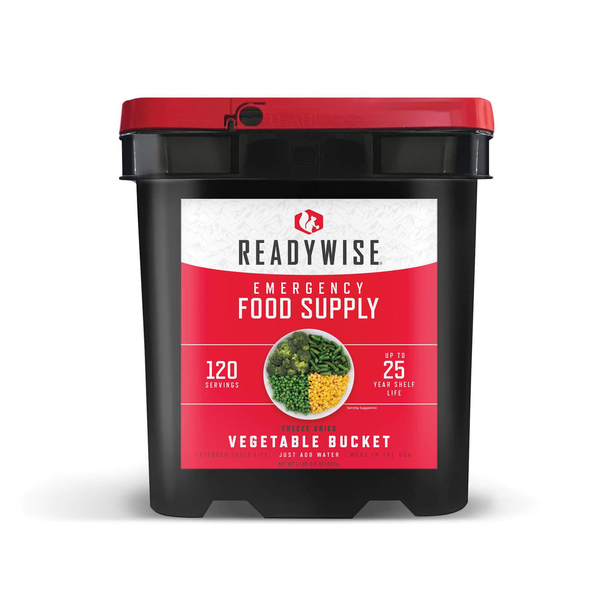 Freeze-Dried Vegetable Bucket – 120 Servings, 25-Year Shelf Life