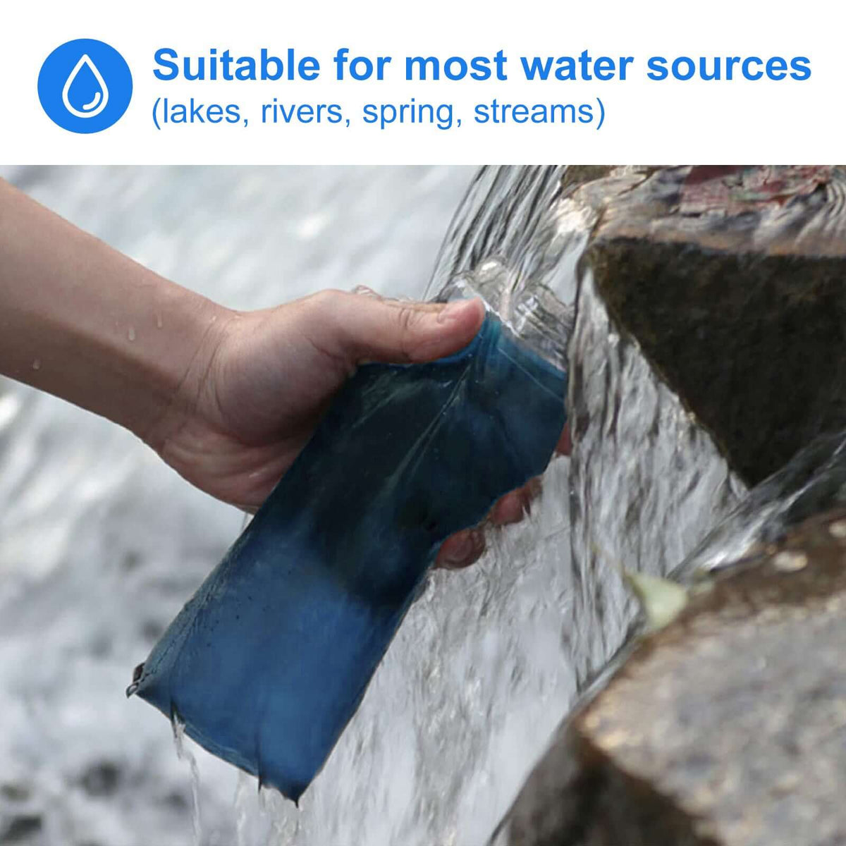HygieniSafe Collapsible Water Filter Bottle – 600 ml