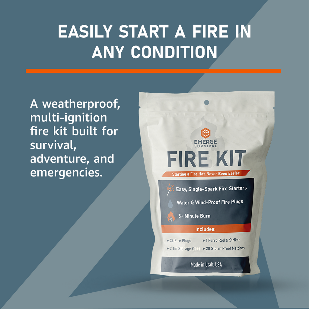 Emerge All-Weather Fire Kit – Lights Up to 100 Fires