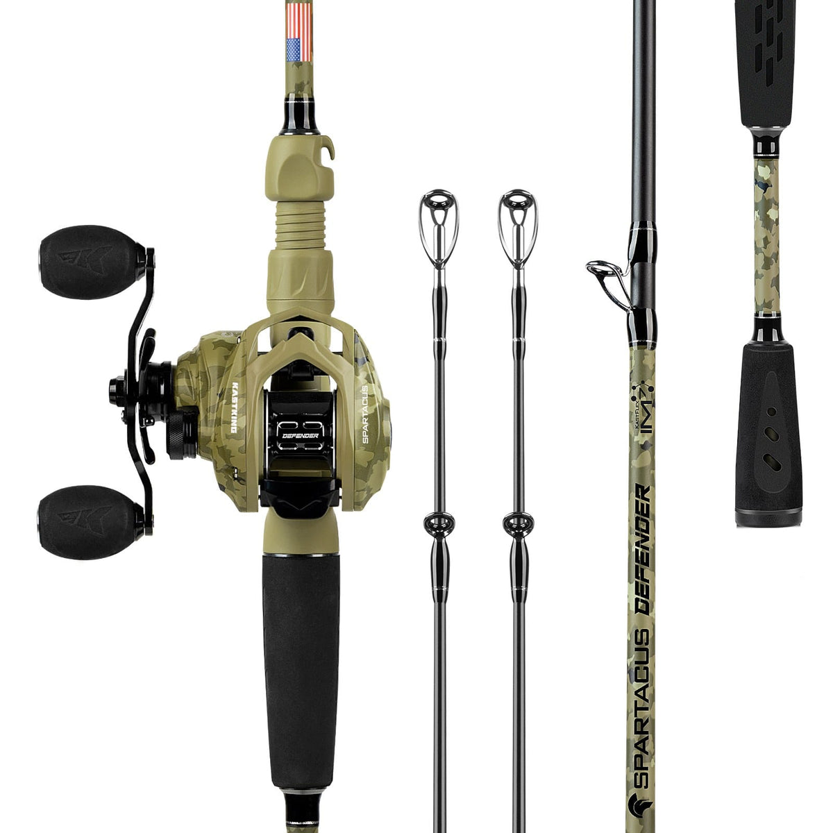KastKing Spartacus Defender Twin-Tip Baitcaster Combo