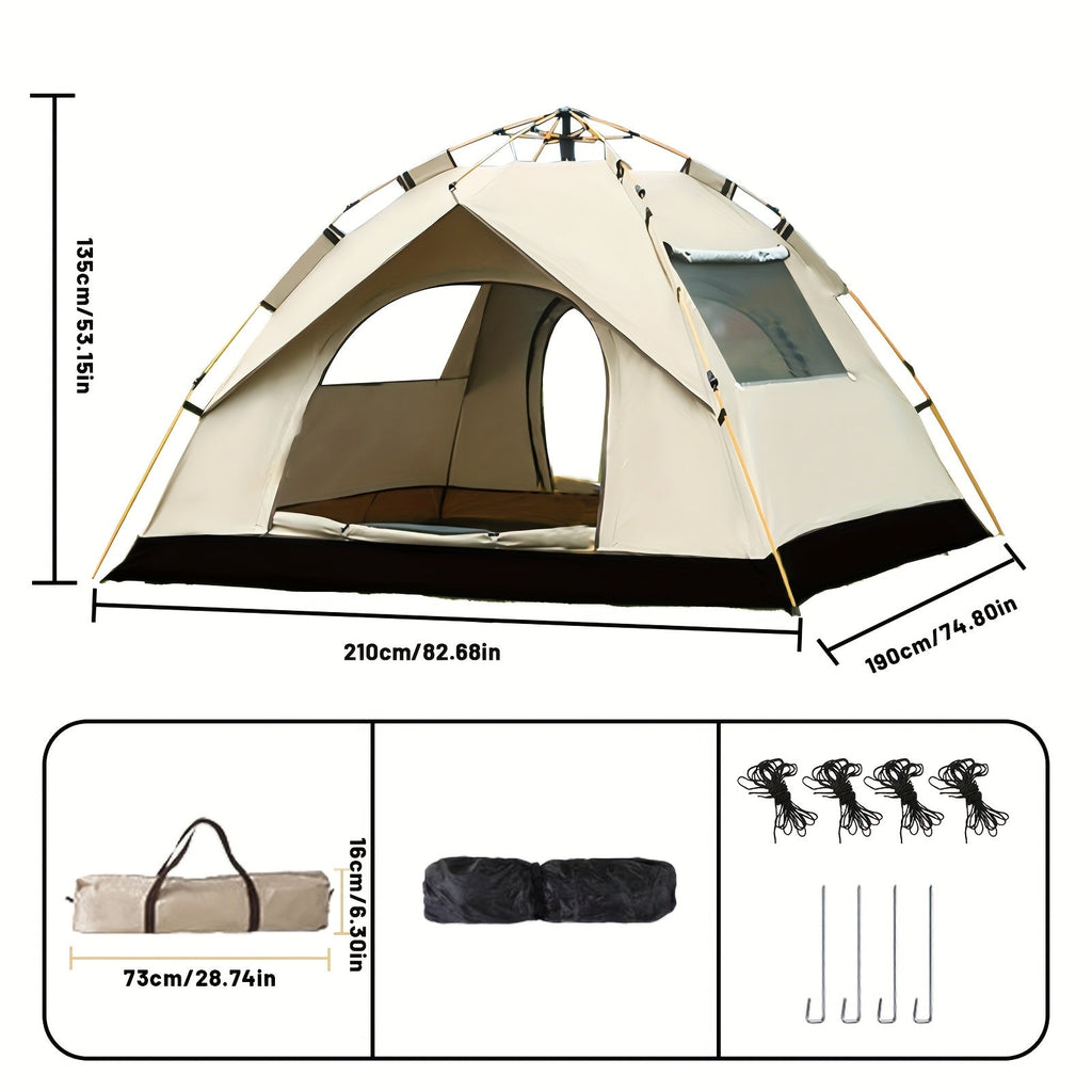 Quick-Setup Pop-Up Camping Tent – 1–3 or 3–4 Person