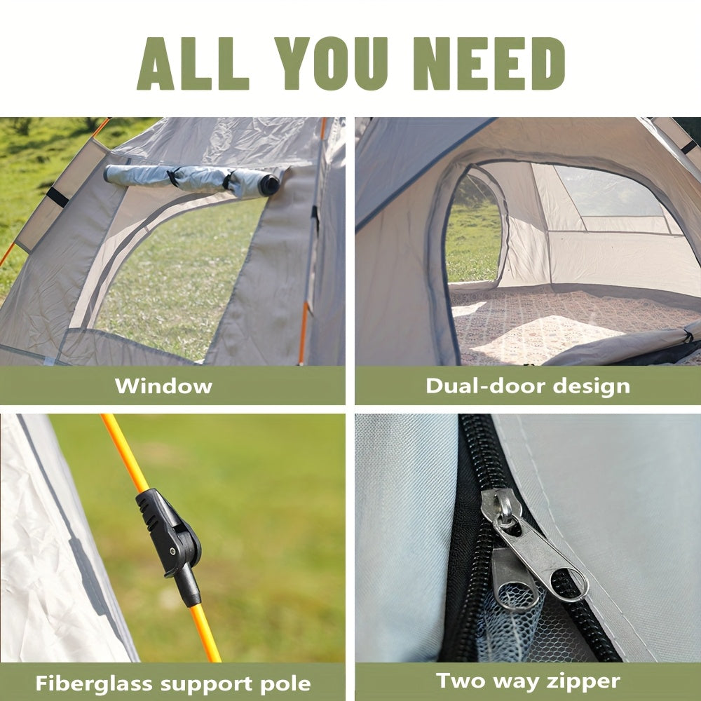Quick-Setup Pop-Up Camping Tent – 1–3 or 3–4 Person