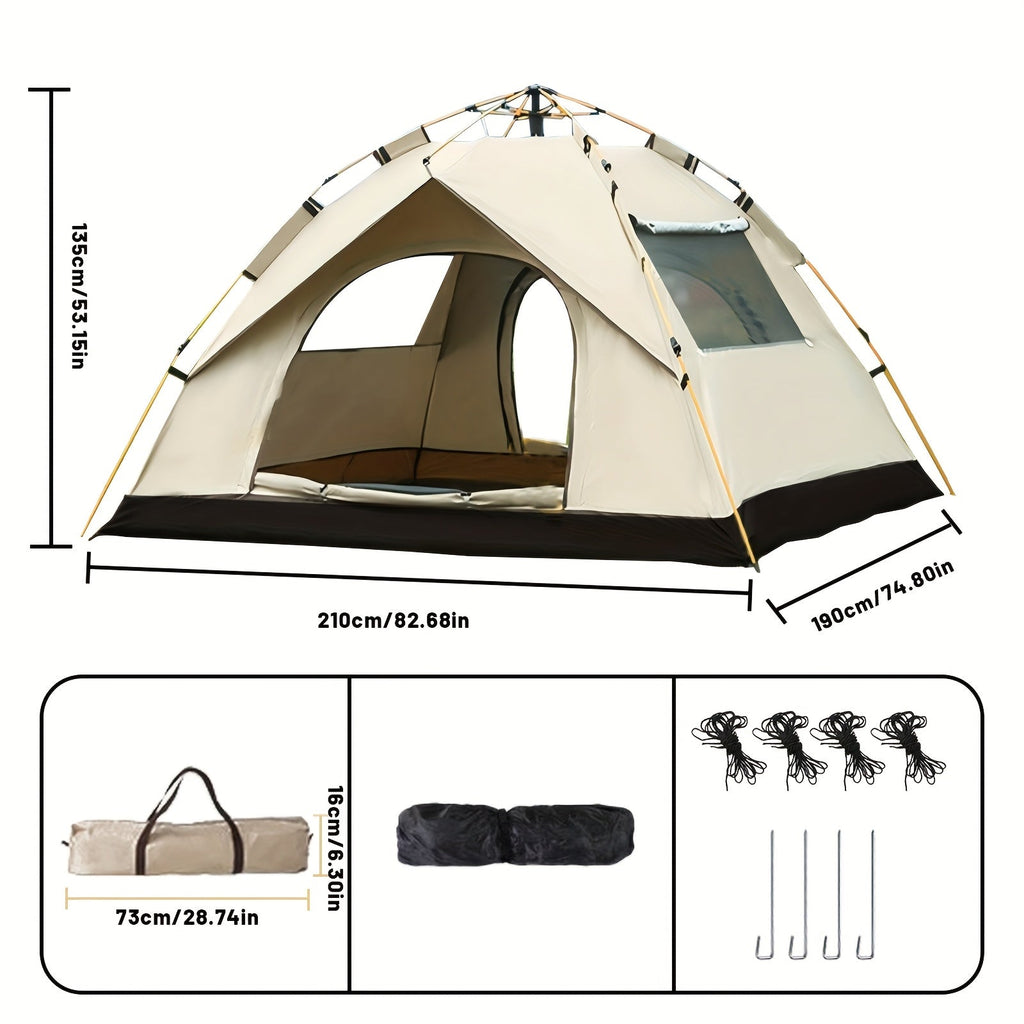 Quick-Setup Pop-Up Camping Tent – 1–3 or 3–4 Person