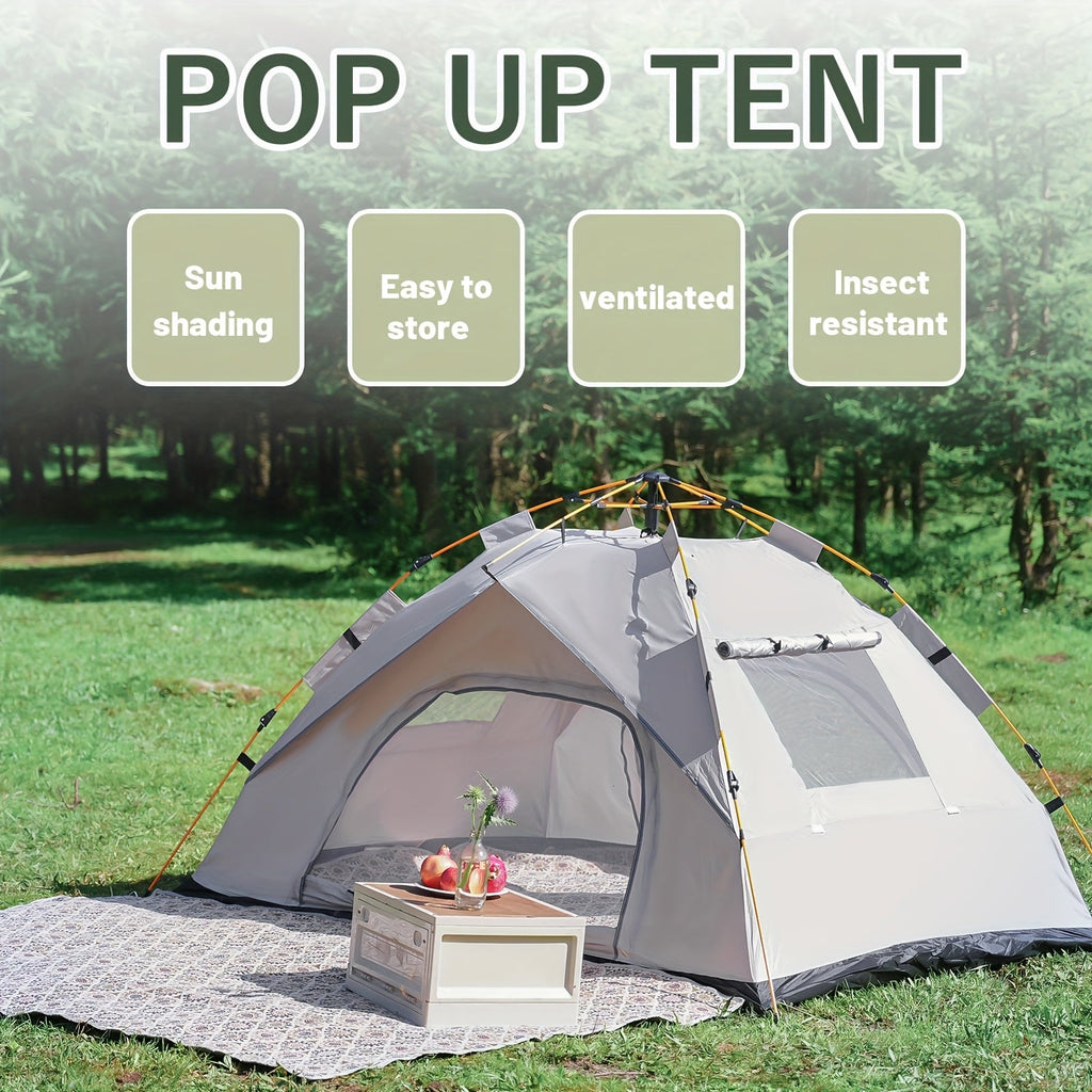 Quick-Setup Pop-Up Camping Tent – 1–3 or 3–4 Person