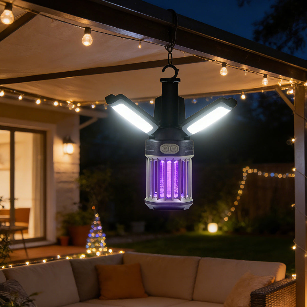 Rechargeable Bug Zapper Camping Lantern – 3 Modes, IPX6