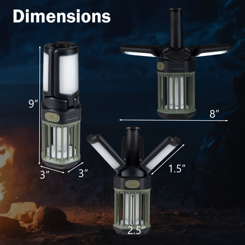 Rechargeable Bug Zapper Camping Lantern – 3 Modes, IPX6