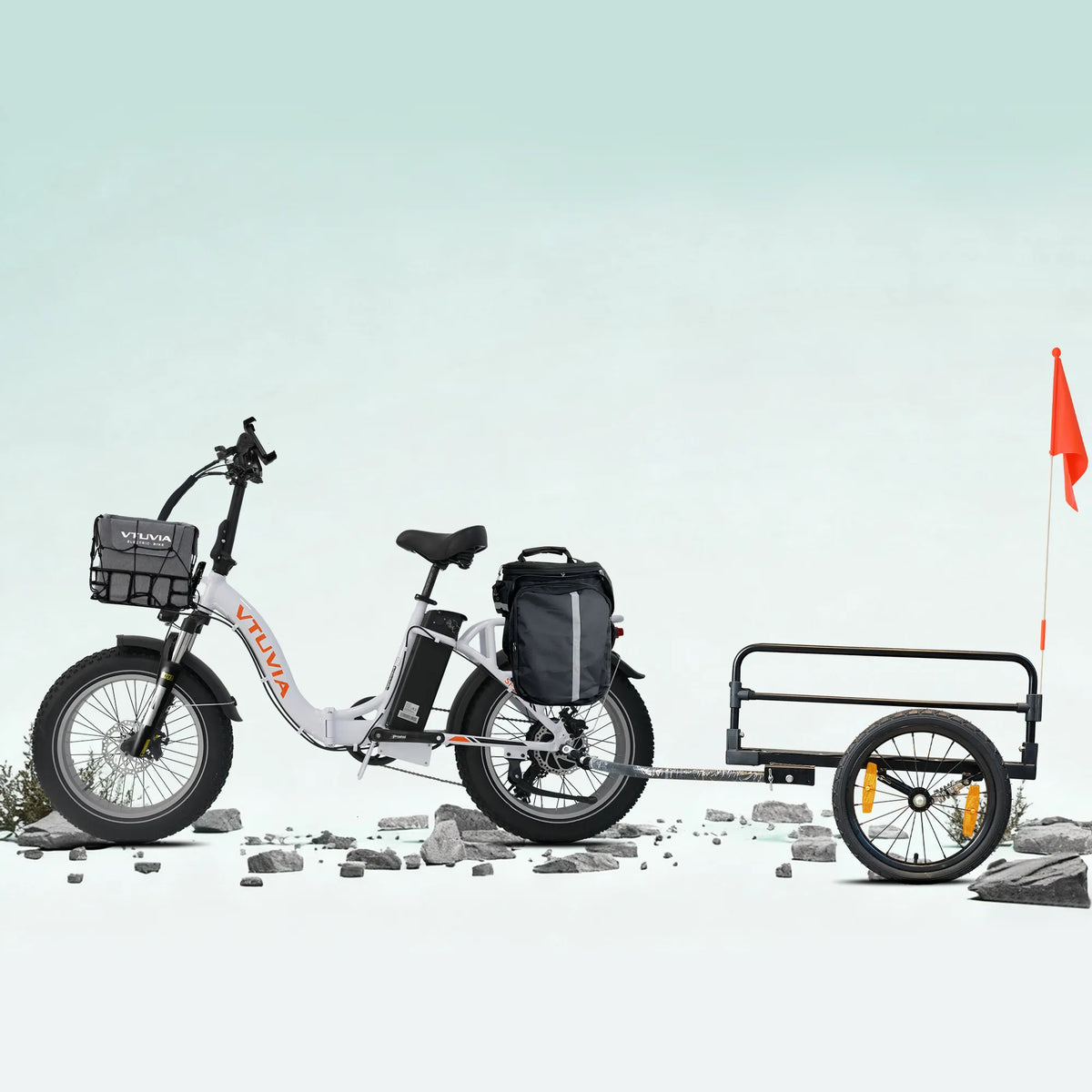 VTUVIA SF20H Folding Cargo E-Bike – 70-Mile Range, Fat Tires