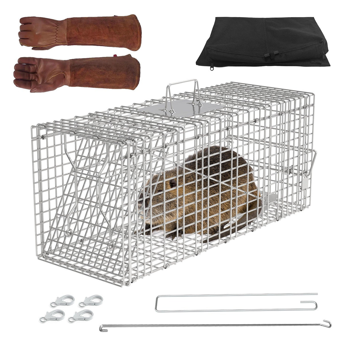 Humane Live Animal Trap with Waterproof Cover – 30.5"