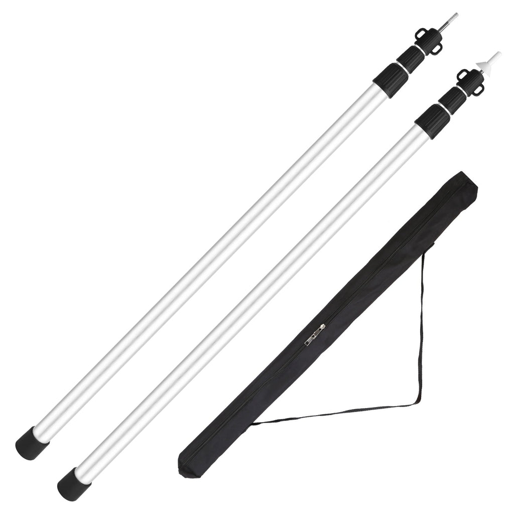 Telescoping Aluminum Tarp Poles (2-Pack) – Adjustable 3–7.5 ft