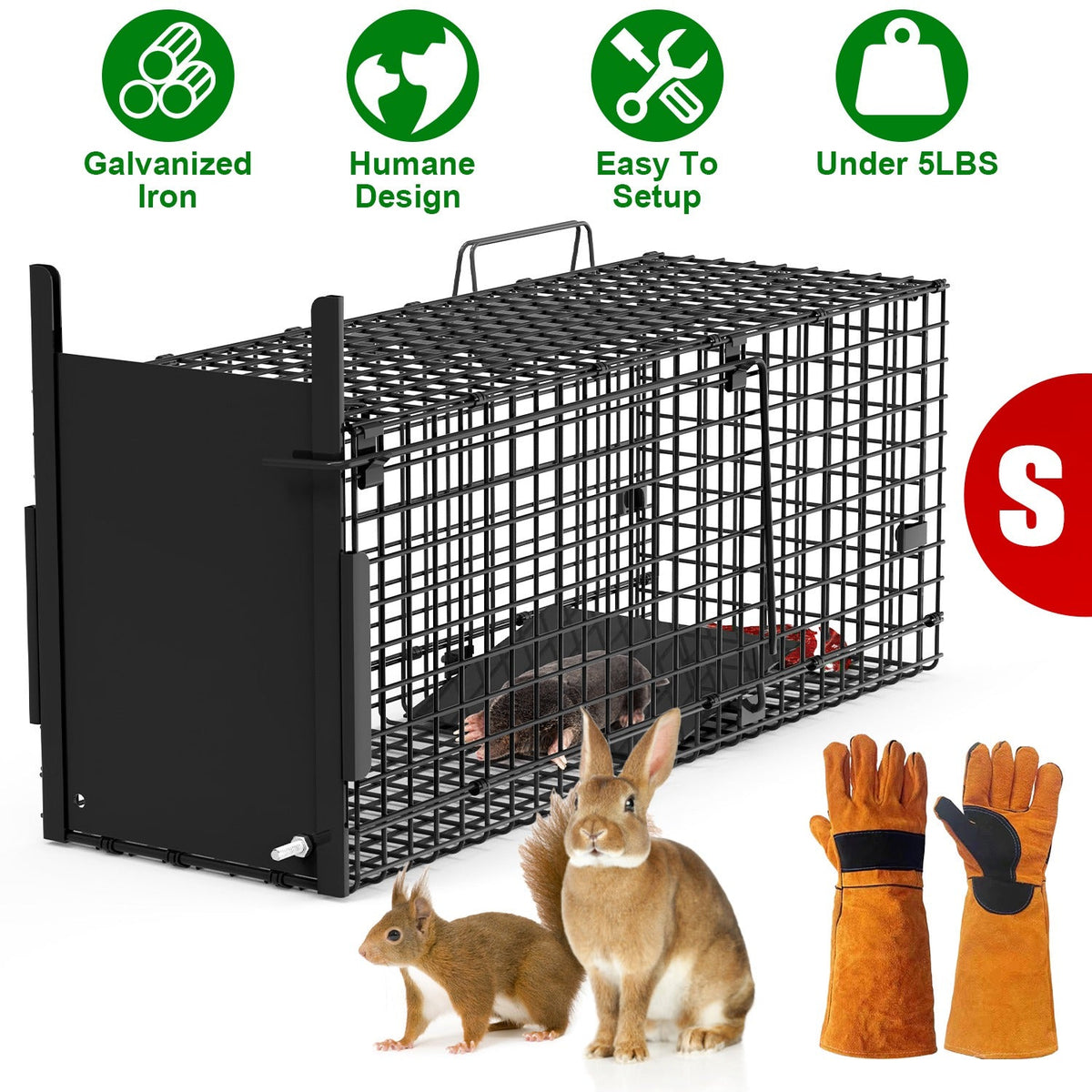 Humane Live Animal Trap – 40" (Raccoon & Opossum)